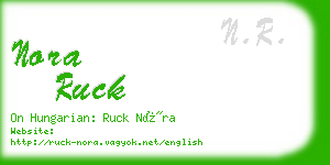 nora ruck business card